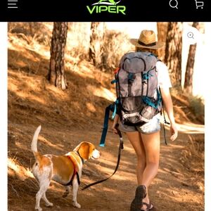 Waterproof Dog Leash Viper Black 20' Lead